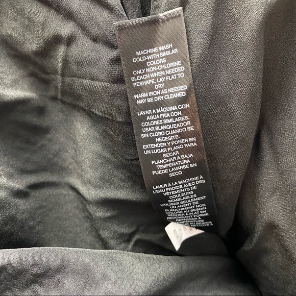 White House Black Market Black Large Button Tweed and faux leather Skirt size 8 - Picture 10 of 12